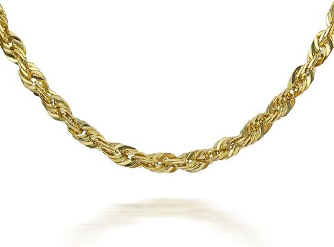 سلسلة Claddagh Gold للجنسين من الذهب عيار 10 قيراط بقطع الماس الصلب مقاس 1 ملم متوفرة باللونين الأصفر والأبيض in Kuwait