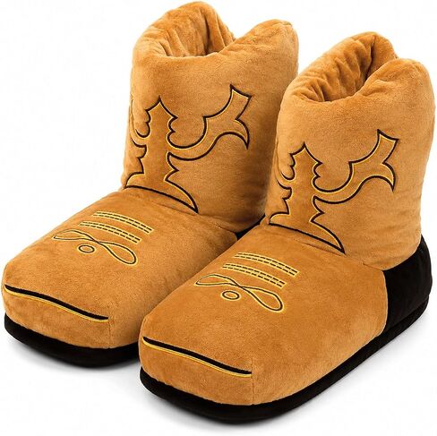 Cowboy Boot Slippers Women Men Novelty Bootie Indoor House Shoes Funny Cowboy Boots Slippers Unisex Cute Cowgirl Cozy Fuzzy Western in Saudi Arabia