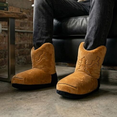 Cowboy Boot Slippers Women Men Novelty Bootie Indoor House Shoes Funny Cowboy Boots Slippers Unisex Cute Cowgirl Cozy Fuzzy Western in Saudi Arabia