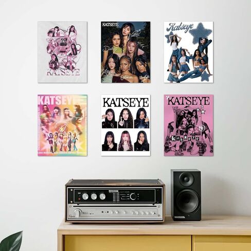 TUOCYERD Katseye Merch Katseye Poster 8x10 Inch Birthday Decorations for Room Aesthetic Music Wall Art for Teens Room Decor Gifts (Set of 6 Unframed) in Saudi Arabia