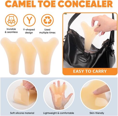 3 Pack Silicone Camel Toe Concealer, Seamless Invisible Privacy Patch, Reusable Hider for Leggings Yoga Swimwear in Saudi Arabia
