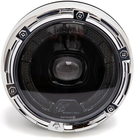 Motorcycle Headlight Assembly 6 inch Round LED with Mounting Brackets, Front Headlamp for Cafe Racer E-bike Bobber Chopper (Style B) in Saudi Arabia