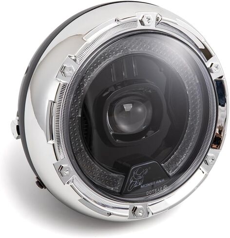 Motorcycle Headlight Assembly 6 inch Round LED with Mounting Brackets, Front Headlamp for Cafe Racer E-bike Bobber Chopper (Style B) in Saudi Arabia