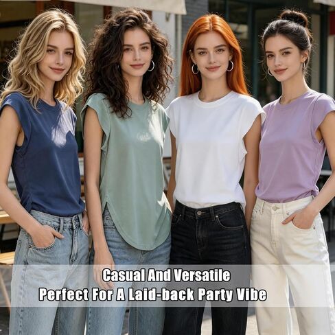 4 Pack Women's Workout Shirts Running Gym and Yoga Tops UPF 50+ Sun Protection Quick-Dry Loose Fit Round Neck in Saudi Arabia