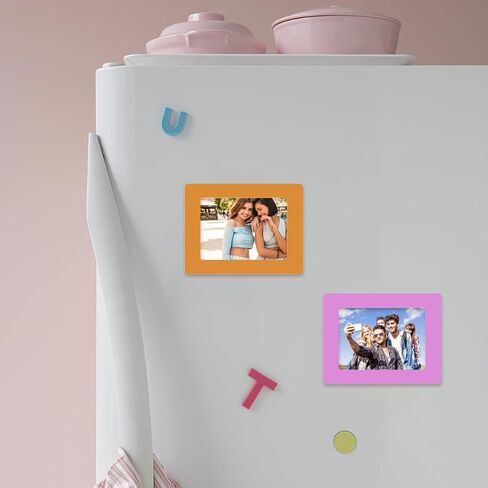 Haploon 50 Pack 4x6 Colorful Magnetic Photo Frames, Fridge Picture Frame Magnets, Reusable Magnet Frame Photo Magnets Sleeves for Refrigerator, Locker, Office, Kitchen Cabinet (5 Color) in Saudi Arabia