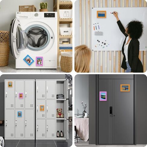 Haploon 50 Pack 4x6 Colorful Magnetic Photo Frames, Fridge Picture Frame Magnets, Reusable Magnet Frame Photo Magnets Sleeves for Refrigerator, Locker, Office, Kitchen Cabinet (5 Color) in Saudi Arabia