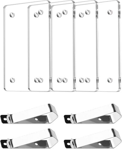 4Pcs Acrylic Magnetic Picture Holder 3.5" x 2.4",Horizontal Vertical Fit Wallet Size Photos Gift for Boyfriend Husband Girlfriend in Saudi Arabia