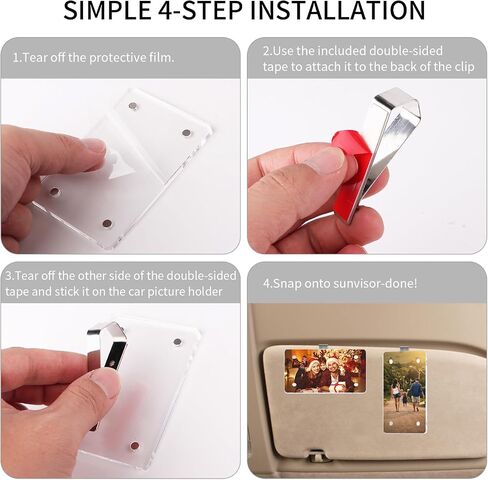 4Pcs Acrylic Magnetic Picture Holder 3.5" x 2.4",Horizontal Vertical Fit Wallet Size Photos Gift for Boyfriend Husband Girlfriend in Saudi Arabia