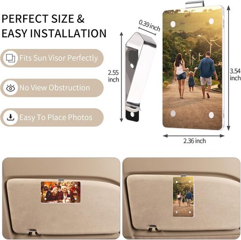 4Pcs Acrylic Magnetic Picture Holder 3.5" x 2.4",Horizontal Vertical Fit Wallet Size Photos Gift for Boyfriend Husband Girlfriend in Saudi Arabia