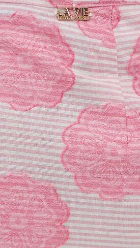 La Vie Style House Women's Mod Flower Pink Mini Wrap Skirt in Saudi Arabia