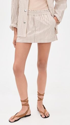 تنورة قصيرة مخططة للسيدات من Rag & Bone Becca in Kuwait