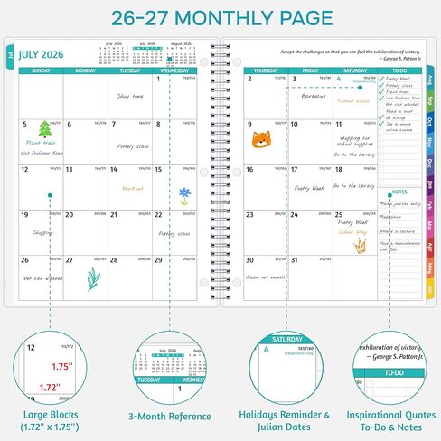 student planner 2025-2026, Weekly ＆ Monthly Academic Year Planner Calendar, Jul 2025 - Jun 2026, 8.5" x 10.5", School Planner 2025-2026 with Stickers, Flexible Cover, Pocket, Tabs, Watercolor Starry Sky in Saudi Arabia