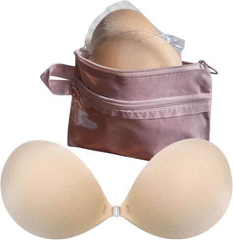 Adhesive Bra Strapless Backless Invisible Push Up Sticky Bra,Reusable Silicone Bra (B Cup) in Saudi Arabia