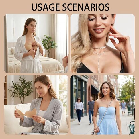 Sticky Bra, Sticky Bra, 9 Pcs Push Up for Women, Cakes ipple Cover Set, Reusable Strapless, Invisible Support for Dresses and Swimwear, Breathable B Cup Design Beige in Saudi Arabia