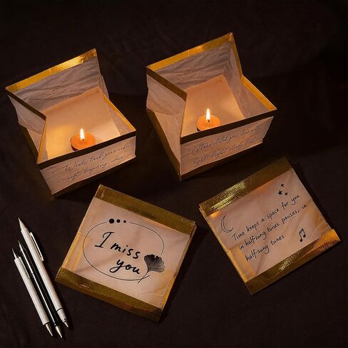 Water Lanterns for Wishing Square Chinese Floating Lanterns for Praying, River Paper Candle Lights for Lake or River, Memorial Wedding or Festival Decor in Saudi Arabia
