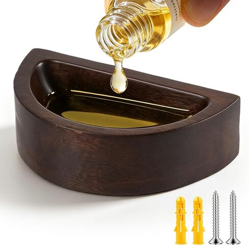 Carbonized Acacia Wood Sauna Aromatherapy Bowl, Sauna Oil Cup Sauna Oil Holder Essential Oil Fragrance Diffuser Bowl for Home Sauna and Steam Sauna, Easy-Clean Slow-Release Sauna Accessories in Kuwait
