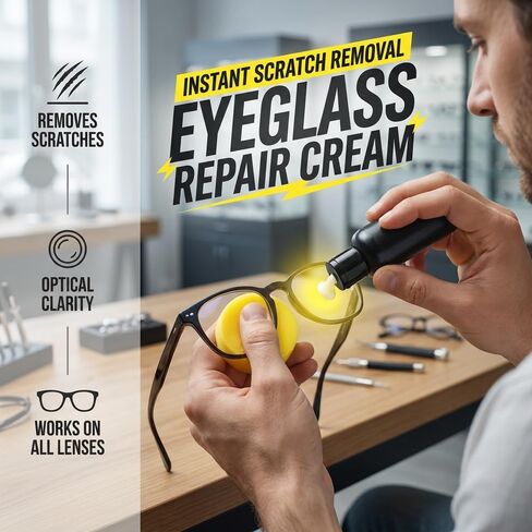 Eyeglass Scratch Remover Spray, Glasses Lens Scratch Remover For Eyeglasses & Sunglasses, Home Minor Lens Cleaning & Restoration Spray For Clearer Vision (1) in Saudi Arabia