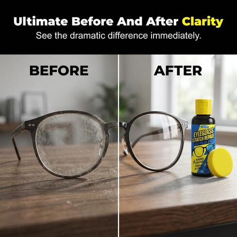 Eyeglass Scratch Remover Spray, Glasses Lens Scratch Remover For Eyeglasses & Sunglasses, Home Minor Lens Cleaning & Restoration Spray For Clearer Vision (1) in Saudi Arabia