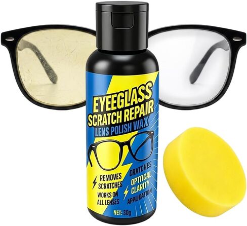 Eyeglass Scratch Remover Spray, Glasses Lens Scratch Remover For Eyeglasses & Sunglasses, Home Minor Lens Cleaning & Restoration Spray For Clearer Vision (1) in Saudi Arabia