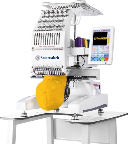 آلة تطريز مضغوطة S-1201 مع 12 إبر ، 1200SPM MAX SPEED ، 7 "شاشة ، WiFi ، 9.5" × 12.6 "منطقة التطريز ، أول آلة تطريز تجارية للمسطح ، القبعة ، تي شيرت وأكثر من ذلك in Kuwait