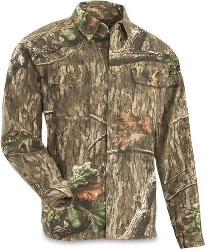 Guide Gear Camo Shirts for Men, Button Up Shirts Long Sleeve Camouflage for Hunting in Kuwait