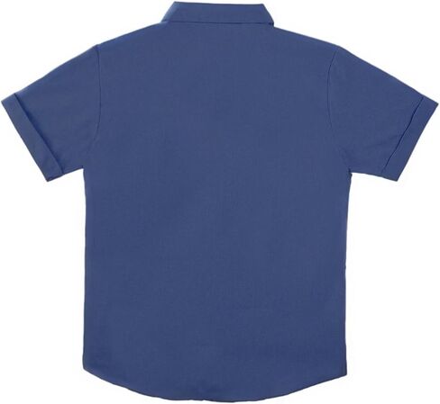 Men's Short Sleeve Button-Down Shirt - V-Neck Casual Solid Color Summer in Kuwait