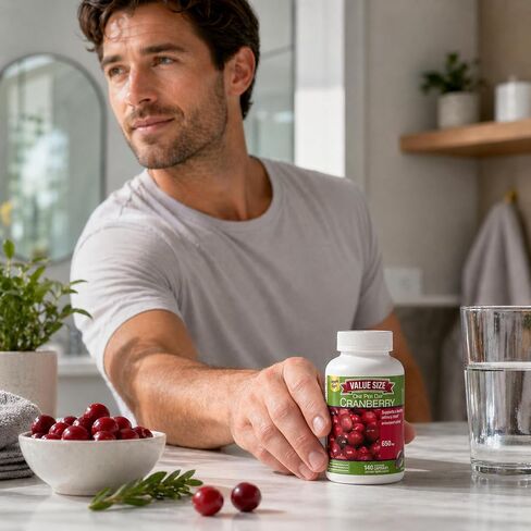 Nature Cranberry 650 mg، 140 كبسولة نباتية، واحدة يوميًا، مكمل المسالك البولية، مكمل عشبي in Kuwait