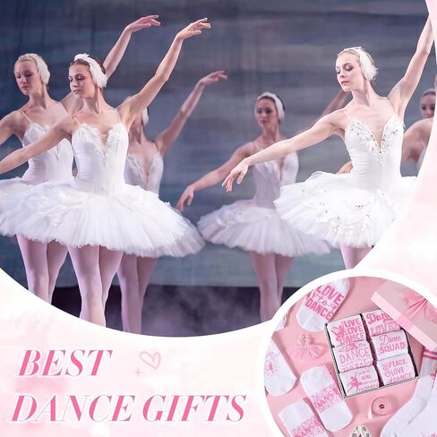 Glitopper 12 Pairs Novelty Ballet Dancer Socks Gift Bulk Dance Team Party Favors Funny Ballerina Socks Pink Ballet Sock Dance Lovers Gifts for Dancer Teacher Women Graduation Birthday in Kuwait