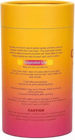 New Cutting Drink Mix – Berberine, Chromium, Satiety & Metabolism Suppor | Gut Health & Energy | Sugar-Free, Vegan, Non-GMO | Strawberry Açaí Flavor – 30 Sticks in Saudi Arabia