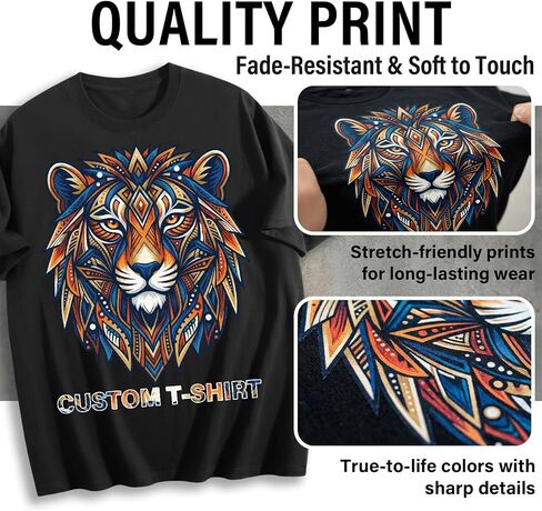 Custom T Shirts with Photo/Logo/Text - Personalized Comfort Cotton Tee for Men Women Design Your Own Shirt Front & Back Print in Saudi Arabia
