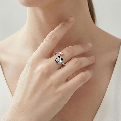CRMAD Penguin Ring for Women Opening Adjustable Ring Cute Animal Jewelry Gifts for Mother Daughter in Kuwait