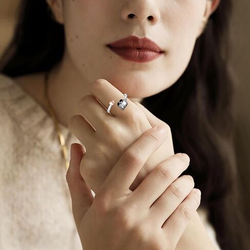 CRMAD Penguin Ring for Women Opening Adjustable Ring Cute Animal Jewelry Gifts for Mother Daughter in Kuwait