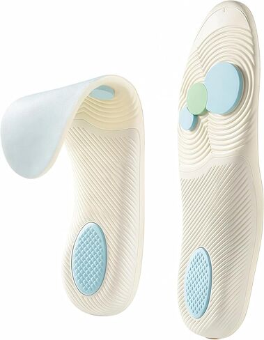 Insoles for Men and Women - Shock Absorption Inserts, Eva Forefoot & Heel Pad,Absorb Shock & Relieve Flat Foot Pain,Shoe Insoles for Plantar Fasciitis Relief in Saudi Arabia