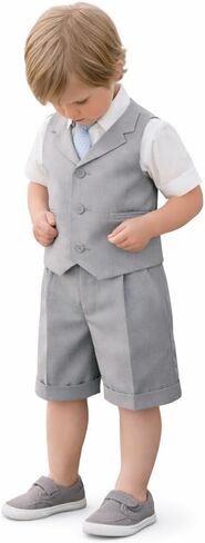 Gino Giovanni G240 Baby Toddler Boy Summer Suit Vest Short Set in Saudi Arabia