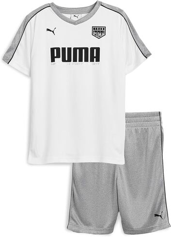 PUMA Kids Graphic T-Shirt & Interlock Short Set (Little Kid/Big Kid) in Kuwait