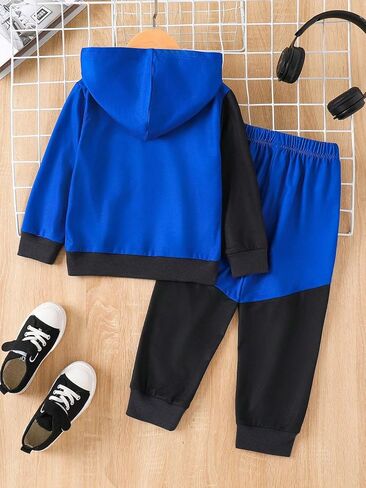 Toddler Baby Boy Clothes Set Long Sleeve 2 Piece Hoodie and Sweatpants Fall Winter Outfits for Boys 4-8T in Kuwait