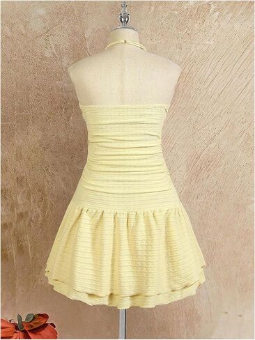 BEAUDRM Girl's Starfish Summer Dress Halter Cute Dress Mini Ruffle Sundresses Vacation Outfits in Kuwait