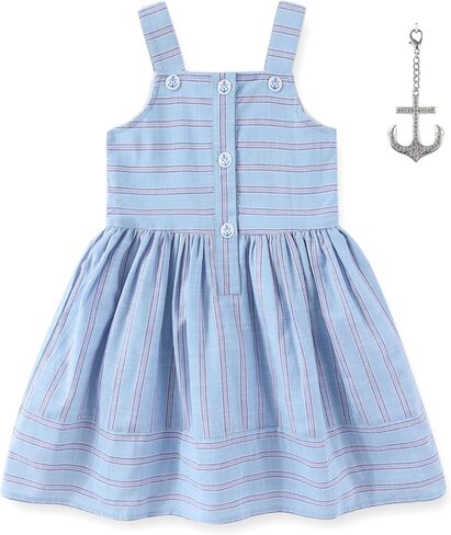 Sperry Girls Striped Faux Linen Dress with Bag Charm for Big Kids in Kuwait