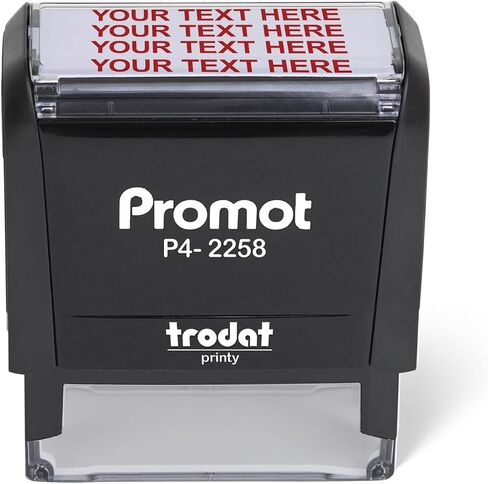 Promot Self Inking Custom Stamp - Up to 4 Lines of Personalized Text, Customized Address Stamp with Easy to Change Ink Cartridge (Medium) in Saudi Arabia