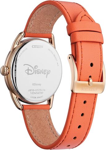 Citizen Eco-Drive Ladies' Disney Minnie Mouse Gardening Watch, Gold Tone with Coral Strap, Floral, 3-Hand Date, 36mm (Model: FE6087-04W) in Kuwait