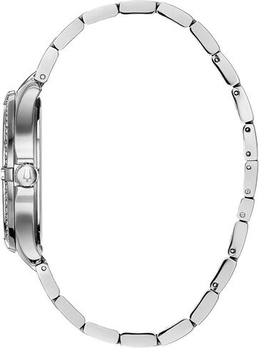 Bulova Ladies' Classic Crystal Stainless Steel 2-Hand Quartz Watch, Pave Dial Style: 96L236 in Kuwait