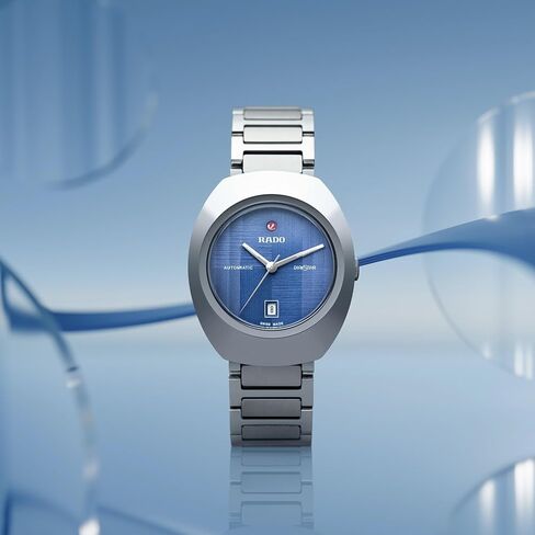 Rado - DiaStar Original Automatic - R12170343 - Women - Automatic - 30.0 mm - Blue Dial - Stainless Steel - Stainless Steel - Silver - Oval - 48 Hours - 10 bar (100 m) in Kuwait