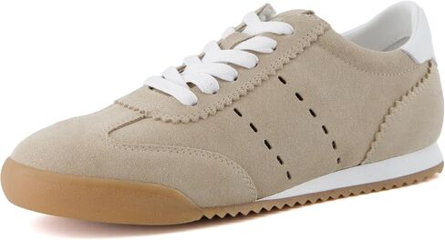 CUSHIONAIRE Topcat Genuine Leather Suede Sneakers for Women, Lightweight Everyday Casual Womens Shoes with Retro Style and Cushioned Comfort in Kuwait