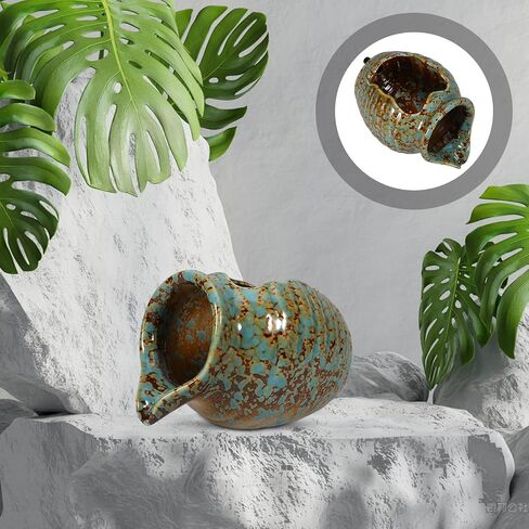 Milisten Ceramic Tabletop Waterfall Fountain Jar 4.88 Inch Indoor Outdoor Circulating Water Pot for Garden Patio Balcony Decor in Kuwait