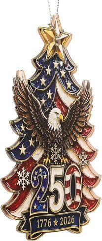 250 Anniversary USA Merchandise - Christmas Ornament 2026 - United States 250th Anniversary Decor – America 250 Years Patriotic Home Decor, 1776–2026 Commemorative Gift, Independence Gift in Saudi Arabia