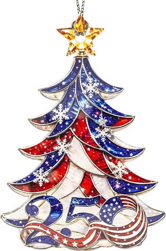 250 Anniversary USA Merchandise - Christmas Ornament 2026 - United States 250th Anniversary Decor – America 250 Years Patriotic Home Decor, 1776–2026 Commemorative Gift, Independence Gift in Saudi Arabia