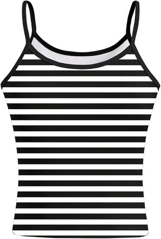 SOLY HUX Girl's Striped Cami Tops Spaghetti Strap Tank Top Summer Basic Camisole in Kuwait