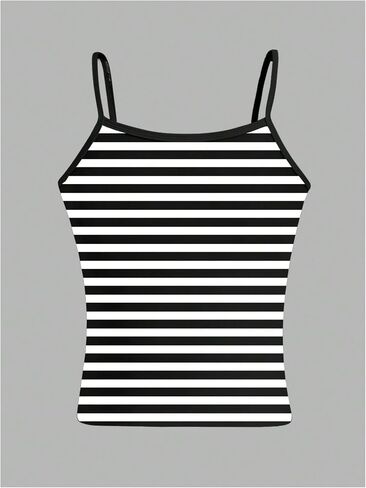 SOLY HUX Girl's Striped Cami Tops Spaghetti Strap Tank Top Summer Basic Camisole in Kuwait