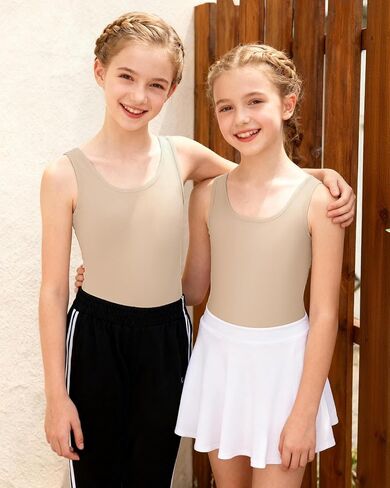 Nude Sleeveless Tank Top Cami Camisole, Girl Seamless Dance Top Stretch Undershirts Comfortable Camis in Saudi Arabia