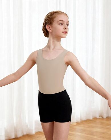 Nude Sleeveless Tank Top Cami Camisole, Girl Seamless Dance Top Stretch Undershirts Comfortable Camis in Saudi Arabia
